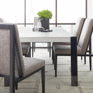 Modern dining room with table and chairs